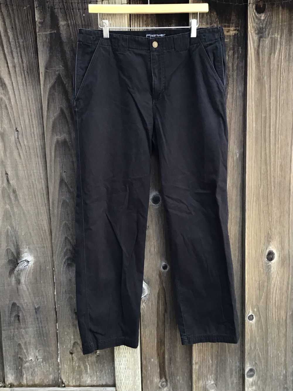 Scottevest XYZ Hidden Cargo Pants 2.0 Black Tech Utility Travel Pants Mens 34